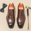 Dress Shoes Soft Handmade Office Business Formal Footwear Man 38-44 2024 Heren echt koeienleren Wholecut Oxfords Classic