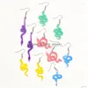 Dangle Chandelier Earrings 5 Pairs Fashion Cute Colorf Snake Hook For Women Funny Jewelry Set Drop Delivery Dh235