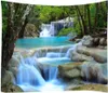 Tapestries Mountain Waterfall Tapestry Nature Scenery Wall Hanging For Bedroom Aesthetic Room Decor Boho Home Decoration Cloth