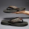 Flipers de verão masculino chinelos de luxo tênis descalço sapatos para homens