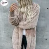 Pelliccia femminile femminile femminile fuzzy pile fuzzy giacca solida cappa con cappuccio con cappuccio con cappuccio con tasche con tasche
