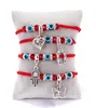 2020 Fashion Red String Blue Turkish Evil Eye Bead Bracelet File Hamsa Horseshoe Heart Butterfly Charmes Braid Jewelry5833300