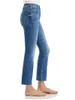 Jeans femininos 3 cores Micro Flare Autumn Winter Senhoras Certas Hem Slim Jeans calças no tornozelo