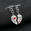 Keychains Sell 2pcs/set Red Heart Pendant Big Sis Little Key Chain Ring Keychain Gift For Sister Friend