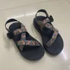 Slippers Water Chaco Tracing Creek Produced in Dongguan, Colorful Cross Adjustable Ribbon Beach Shoes