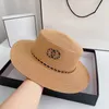 Summer Straw Hat Designer Bucket Hats for Women Casquette Grass Braid Cap
