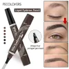 Maskin Mikroblading Eyebrow Pen Waterproof Fork Tip Eyebrow Tattoo Pencil långvarig professionell fin skiss flytande ögonbryn