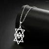 Chains Likgreat en acier inoxydable David Collier Star Hexagram Amulet juif religieux Israël Cadeaux de bijoux égyptiens pour hommes femmes