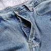 Women's Jeans High Street Washing Do Old Colorful Diamond Sunflower Straight Leg Loose Fashion Men Women