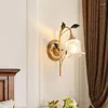 Lampe murale Soura contemporain français pastoral LED créatif de fleurs de salon couloir de chambre à coucher décoration de maison