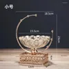 Plates Light Luxury Crystal Glass Fruit Plate Creative Living Room Coffee Table Storage Tray Decoration Ornaments Candy