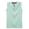 Tabbus de débardeur pour hommes Arrivée Fahsion Top d'été Ice Silk Coton Coton Couper Sports T-shirt Sans manches