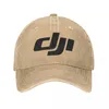 Boll Caps DJI Baseball Cap Drone Logo Outdoor Gym Drop Washed Hip Hop Hats Män Kvinnor Mittade retrotryck