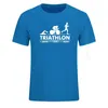 Ternos masculinos A1289 Triathlon Bike Run Run Athlete Sport Tshirt Men Streetwear