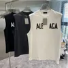 メンズタンクトップスコットンノースリーブTシャツデザイナー下着の男性プリントショルダーベストサマーカジュアルメンズ服ルーズアパレルジムフィットネススポーツウェア