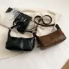 Väskor små läder crossbody väskor för kvinnor 2023 y2k punk litet lyx varumärke kvinnliga underarm axel väska handväskor och plånböcker