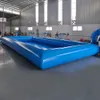 wholesale Square Blue Kids Big Inflatable Water Roller Walking Zorb Ball Pool Children Floating Boat Swimming Pool For Amusement Park Us