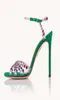 Aquazzura High -Heeled Sandals 100mm CrystalEcrencRested Transparent PVC Green Red Heels Skyhigh Heils for Women Summer Luxury Design7721909