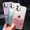 Candata di telefono glitter per iPhone 14 15 13 12 Pro 11 Pro Max Cute Radlient Seques Cover