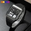 Wristwatches SKMEI Digital Watch Waterproof StainlessSteel Thermometer Sports Men's Leisure Business Electronic Clock LED