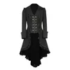 Women's Trench Coats Medieval Retro Irregular Tailcoat Lace Skirt Hem Women Punk Double-Breasted Gothic Cape Street Cloak Long Zipper