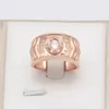 Clusterringe Leichte Luxus Klassiker 585 Purpur Gold plattiert 14k Rose Mode Hochzeitsmänner Kristall Verstellbarer Schmuck