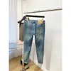Designer de jeans masculin LUME LUXE LUXE JEANS EUROPURES POUR LES STOLES MENSEURS SPRING ET AUTOMNE, ELASTIC SLIM FIT SMAL SMING LEG PANTS BLUE NW69