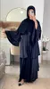 Ethnic Clothing Ramadan Eid Shimmer Satin Open Kimono Abaya Dubai Luxury 2024 Modest Muslim Abayas For Thobe Women Kaftan Dress Islam