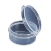 Garrafas de armazenamento 100pcs 5g jarro de plástico de plástico capa transparente vazia com tampas de estampa de caixa portátil de maquiagem de maquiagem de gamas