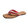 Pantofole Flip-flops Summer Flat Flat Elegante Camera di lusso Camera da letto Plus Tend Red e basso prezzo