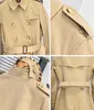 Dames Trench Coats Designer KensingtonMid Lengte Dames met dubbele breasted windbreaker Dames Popular Slim Fit Style Luov