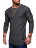 New Mens T-shirt Solid Color Zipper Pocket V-neck Short Sleeve T-shirt Set Plus Size T-shirt Style Summer Top 2021 240415