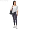 DESGINER ALS YOGA ALOE SHIRT CESSE Femme Originsports T-shirt à manches courtes Femmes Smock Labré Séchage rapide Running Fitness Top Grand costume