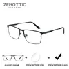 Zenottic Ally Square Progressive Prescressive Glazen voor mannen Vrouwen anti Blue Light/Pochromic optische bril 240416