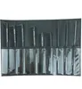 TG 9 PCS Pro Salon Hair Styling Snijden Koolstof Antistatische Barbers Ontsteking Kam Kam Hairdressing Carbon Combs ingesteld in Wallet1223156