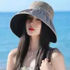 Bérets Houstable Fisherman Hat Fashion Anti UV Wide Brim Beach Cap Sun Visor Summer