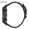 North Edge Vertico Men's Fishing Barometer Watch Carbon Fiber Case Smart Watch for Men Altimeter Compass Sports Watch