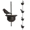 Garden Decorations 240cm Metal Bird Rain Chain Decoration Roof Gutter Drainage Downspout Tool With Hanger For Home