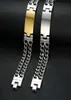 Link Chain Chunky Mens Id Bracelets Aço inoxidável pulsera Masculina 866quot6310655