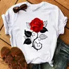 T-shirts de femmes T-shirt Fashion T-shirt Rose Imprimée quotidienne