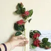 Decorative Flowers Simulation Flower Single Rose Decoration Home Wedding Road Guide Holding Po Props Plant Wall Fake