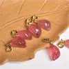 Braccialetti di collegamento 2 pcs a pendente in quarzo a ciondolo fai da -te in quarzo naturale Bracciale Bracciale per bambini Gioielli Fengshui Gift 15x10x7mm