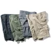 Shorts masculinos de verão masculino multi -bolsões de algodão shorts de algodão homens moda short rápido shorts secos homens ao ar livre shorts militares respiráveis macho quente 240419 240419