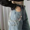 Vlinder mode taille ketens jeans broek rok multi -legering kettinglaag hiphop punk dames hanger sieraden 240409