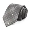 Corbata para hombres corbata de 8 cm jacquard rayas tejidas a cuadros de cuadros a cuadros rayados corbata de negocios para fiesta