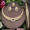 Подвесные ожерелья Dubai 18K Золотой колье, набор для женщин 18к золота, покрытых дубайские ювелирные ансамбли de bijoux pour femme 240419