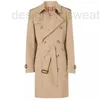 Designer de casacos masculino Mens Kensingtonmid Length Trench Coat Allz