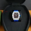 Mécanique de luxe avec designer en acier inoxydable RM11 Watch Superclone RM011-03Carbon 2024 Montres Chronograph Taille 40x50x16mm montres Fiber Ceramic 532