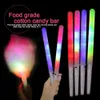 Colorful Cotton Candy Light Glowing Cones Luminous Marshmallow Cone Stick Party Favors Halloween Christmas Supply Flashing Color C0628x03
