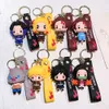 Keychains Woman Designer Accessories Anime Ghost Killer Keychain Stove Door Charcoal Range Bean Action Figure Keychain Cartoon Mönster Bil Ryggsäck Keyrings